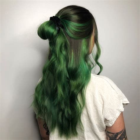Emerald Green Hair Color By Bri Danell Bridanellbeauty