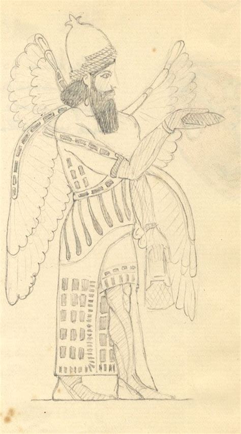 Kenneth E Wootton Winged Genie Assyrian Relief Nimrud S