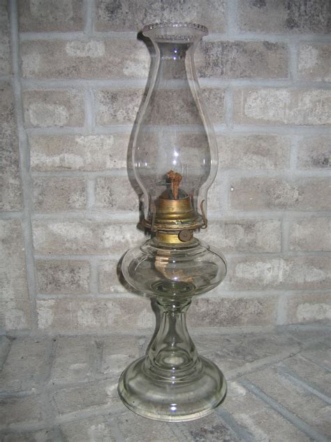 Antique Vintage Kerosene Glass Oil Lamp Lighting Item 906 For Sale