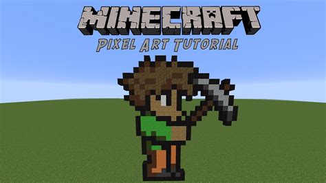 Minecraft Pixel Art Tutorial Terraria Character Youtube