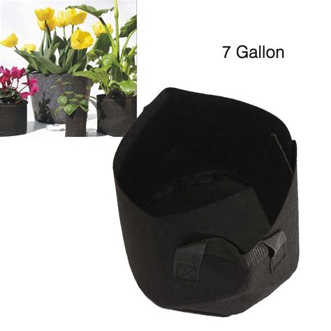 Black Fabric Pots Green Plant Vegetable Pouch Root Containers Round