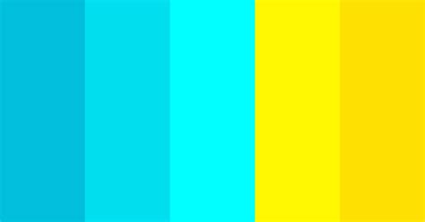 Aqua Blue And Yellow Color Scheme Aqua