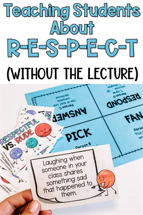 Respect Lesson And Activities The Responsive Counselor