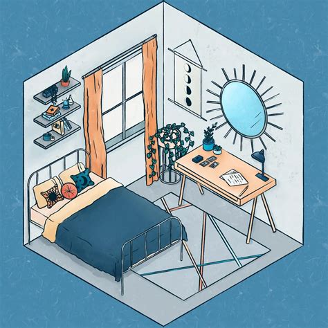 Isometric Bedroom By Uepink Imaginaryinteriors Isometric Drawing