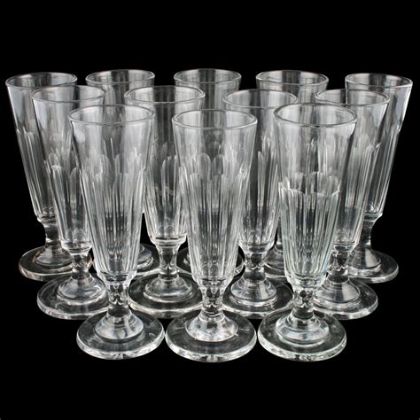 Antique Champagne Glasses 12 French Champagne Flutes French