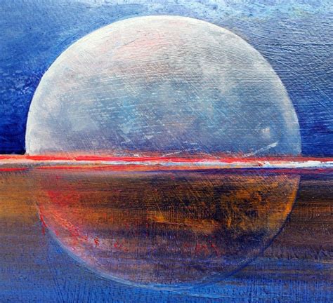 Barbara Hubert Full Moon Vi Acrylic Painting Vibrant