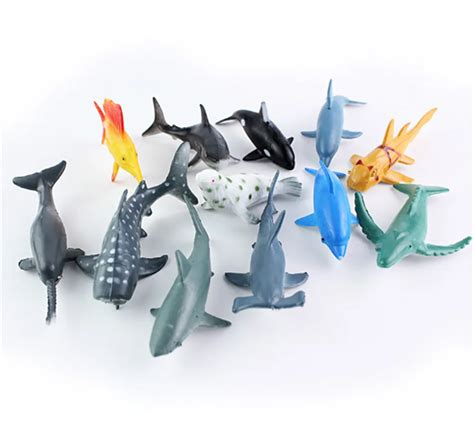 24pcslot Sea Life Model Toys Pool Fish Toy Early Education Marine
