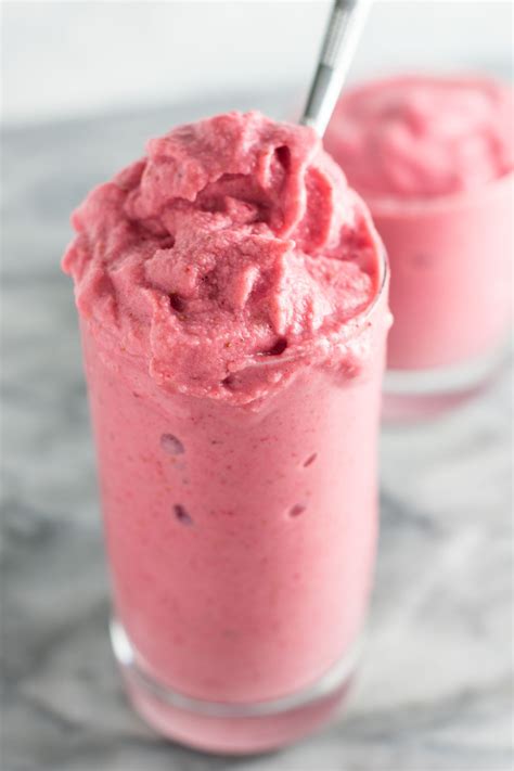 Healthy Strawberry Banana Smoothie Recipe Build Your Bite Ice Cream Smoothie Recipes Easy