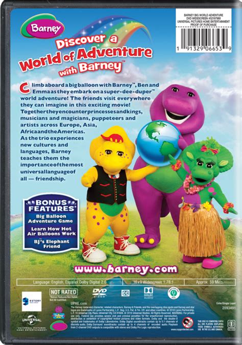 Barney Big World Adventure The Movie Own And Watch Barney Big World