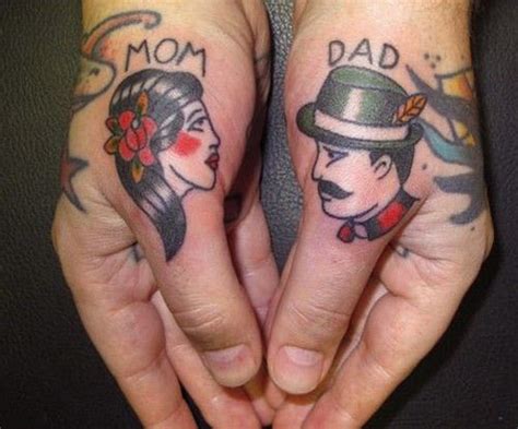 50 Mom And Dad Tattoos With Significant Meanings Thumb Tattoos Dad