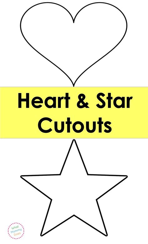 Free Printable Heart Stencils And Star Templates What Mommy Does