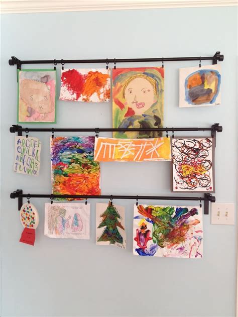 Hang Ideas For Unframed Art Childrens Art Displayed