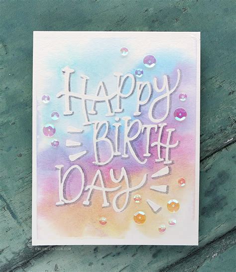 Relaxing Watercolor Painting And Lettering Birthday Card K Werner