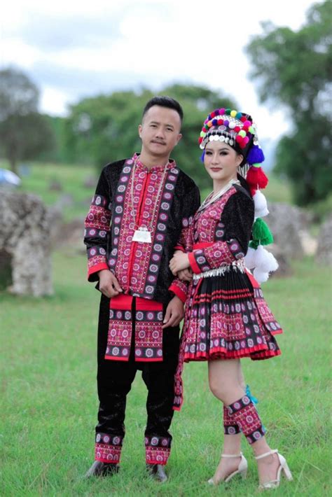 Stunning Authentic Hmong Dress Set Of Couple Hmong Tribal Etsy