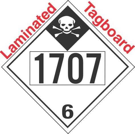 Inhalation Hazard Class Un Tagboard Dot Placard