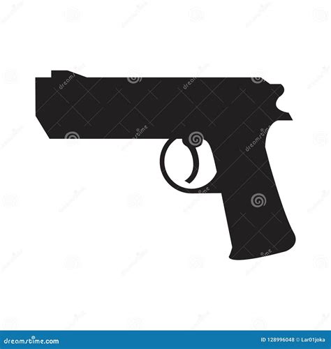Isolated Gun Icon Silhouette Stock Vector Illustration Of Profile