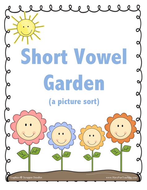 Short Vowel Garden Activity Have Fun Teaching