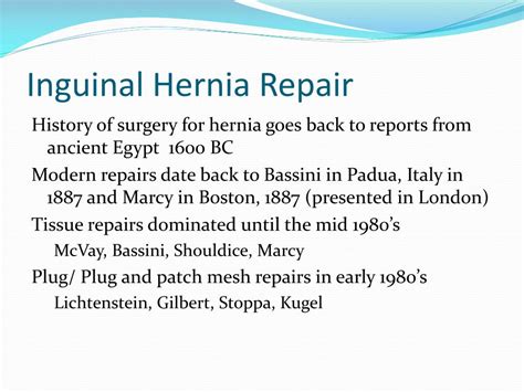 Ppt Whats New In Hernia Surgery Powerpoint Presentation Free