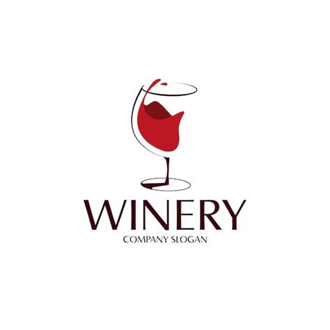 Premium Vector Red Wine Glass Logo