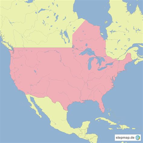 Stepmap North America Landkarte Für Nordamerika