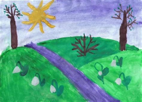 Весна в рисунках детей начальной школы