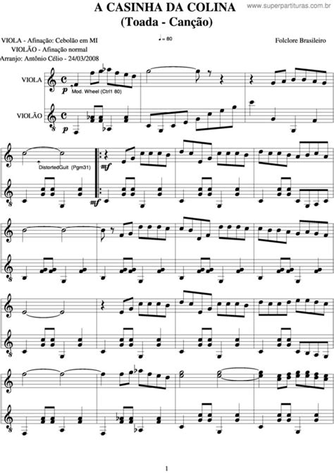 Joaquim osório duque estrada, autor da letra do hino nacional brasileiro. Super Partituras - A Casinha Da Colina v.2 ((Desconhecido ...