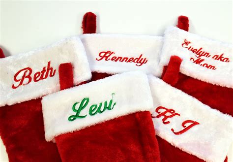 Christmas Stocking With Custom Personalized Name Embroidered Name
