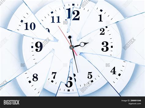 Clock Broken Glass On Image And Photo Free Trial Bigstock