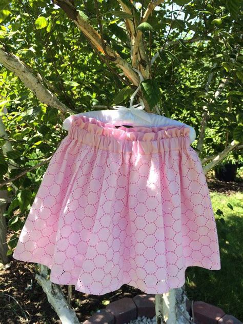 Little Girl Skirt In Pink Cotton Lace Size 4t Easter Skirt Etsy