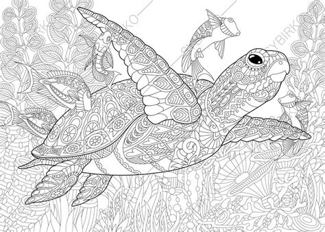 Western painted turtle coloring page from terrapin category. Coloring Pages for adults. Ocean World. Turtle. Underwater ...