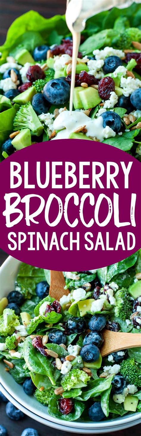 Blueberry Broccoli Spinach Salad With Poppyseed Ranch Recipe