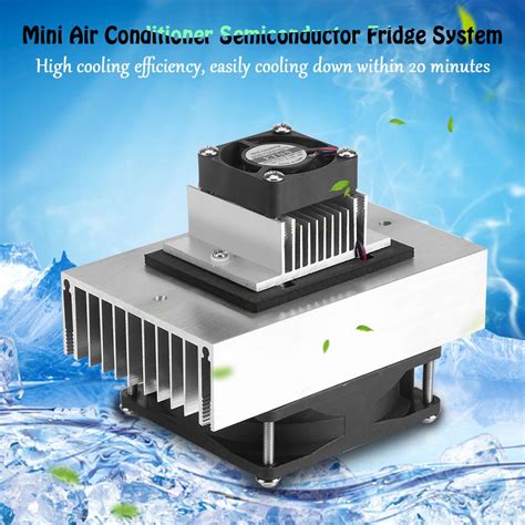 1 set mini air conditioner diy kit thermoelectric peltier cooler refrigerat o2b5. 12V 60W Semiconductor Peltier Refrigeration Cooling System ...