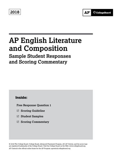Ap18 english literature q1 - 2018 AP English Literature and Composition