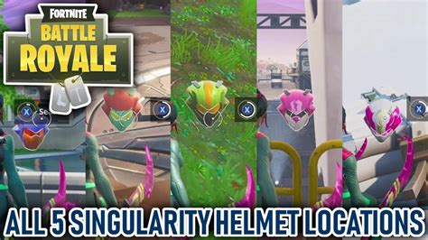 All 5 Singularity Helmet Locations Unlocks Styles Fortnite Battle