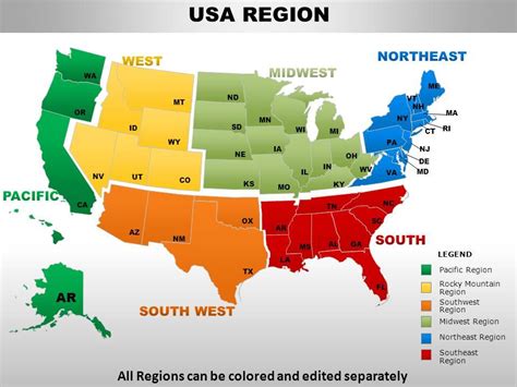 Usa Midwest Region Country Powerpoint Maps Powerpoint Presentation