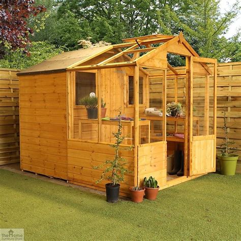 8 X 6 Combi Wooden Greenhouse Shed The Home Furniture Store