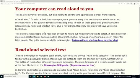 Your Computer Can Read Aloud To You Youtube