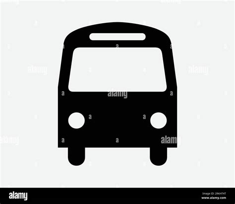 Bus Icon Public Transportation Transport Front Frontal View Vehicle