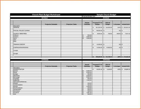 10 Sample Church Budget Spreadsheet Excel Spreadsheets