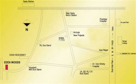 Image Of Location Map Of Eden Group Woods Nayabad Kolkata