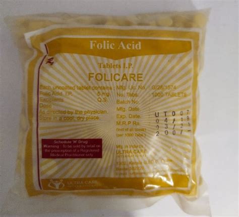 Folicare Folic Acid Tablets Packaging Type Plastic Packets At Best