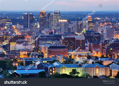 Metropolitan Skyline Downtown Birmingham Alabama Usa Stock