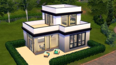 The Sims 4 Modern Starter Home Speed Build Modern Starter House