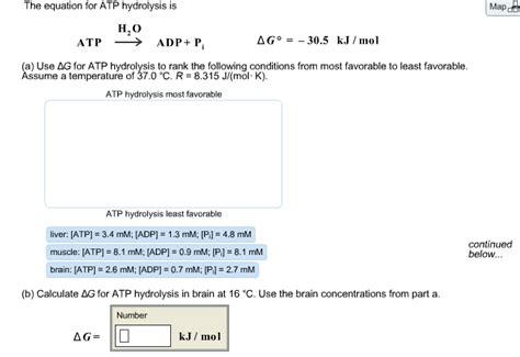 You cannot apply the $\delta{g}$ equation to a single electrode potential. Solved: The Equation For ATP Hydrolysis Is Use Delta G For ...