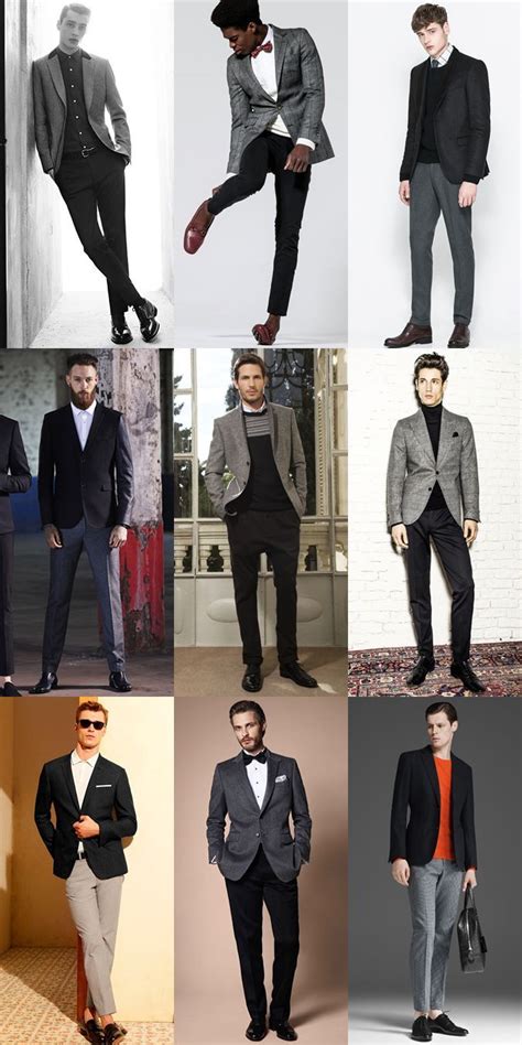 Mens Top 5 ‘separates Combinations Black Jacket With Grey Trousers