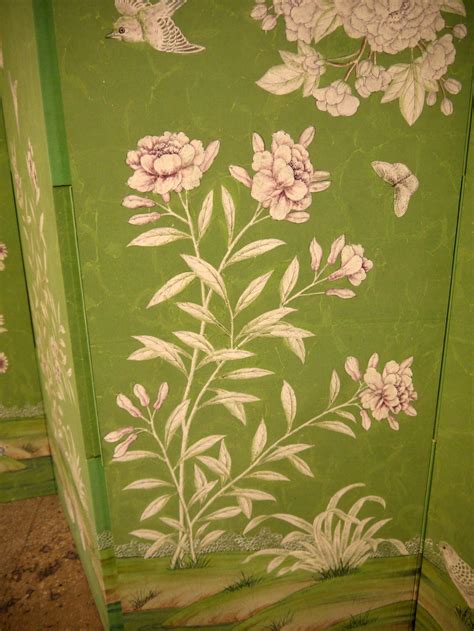 Gracie Handpainted Chinese Wallpaper Screen At 1stdibs