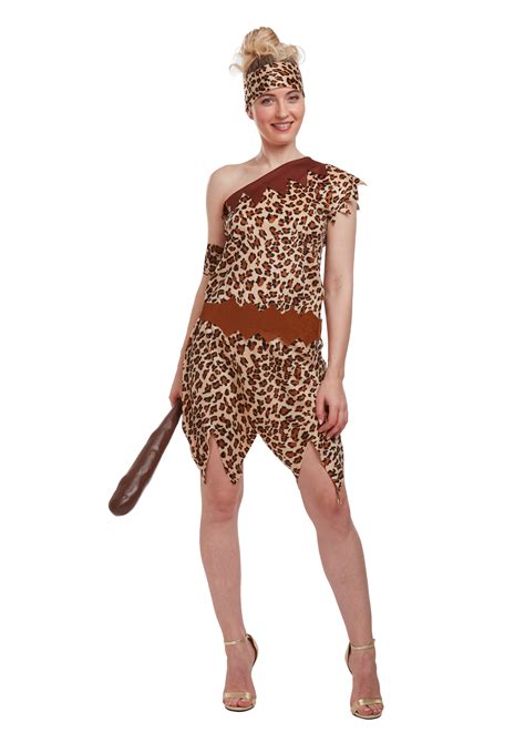 cave woman one size adult fancy dress costume henbrandt ltd