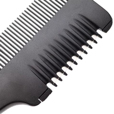 Brainbow 1pc Super Hair Razor Comb Black Handle Hair Razor Cutting Thinning