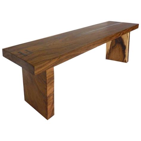 Organic Modern Wood Slab Console Table With Pewter Inlay At 1stdibs