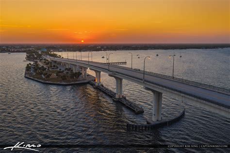 Jensen Beach Causeway Sunset At Indian River Hdr Photography By